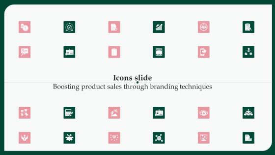 Icons Slide Boosting Product Sales Through Branding Techniques Clipart PDF Icons Slide Boosting Product Sales Through Branding Techniques Clipart PDF