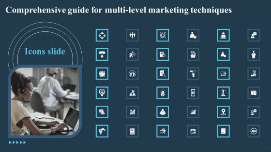 Icons Slide Comprehensive Guide For Multi Level Marketing Techniques Icons PDF Icons Slide Comprehensive Guide For Multi Level Marketing Techniques Icons PDF