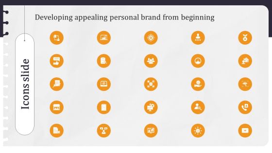 Icons Slide Developing Appealing Personal Brand From Beginning Elements PDF Icons Slide Developing Appealing Personal Brand From Beginning Elements PDF