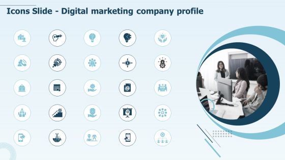 Icons Slide Digital Marketing Company Profile Mockup PDF Icons Slide Digital Marketing Company Profile Mockup PDF