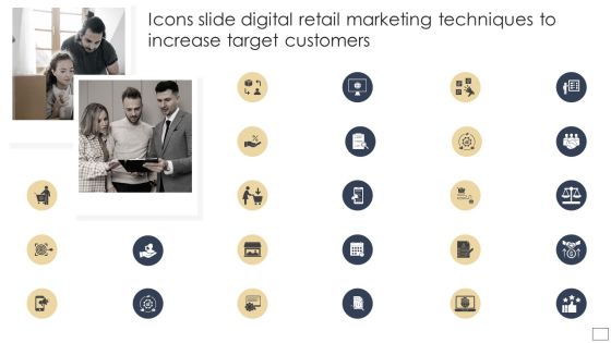 Icons Slide Digital Retail Marketing Techniques To Increase Target Customers Guidelines PDF Icons Slide Digital Retail Marketing Techniques To Increase Target Customers Guidelines PDF