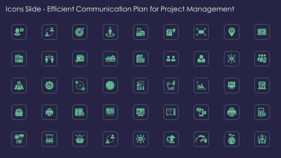 Icons Slide Efficient Communication Plan For Project Management Mockup PDF