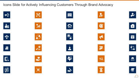 Icons Slide For Actively Influencing Customers Through Brand Advocacy Download PDF Icons Slide For Actively Influencing Customers Through Brand Advocacy Download PDF