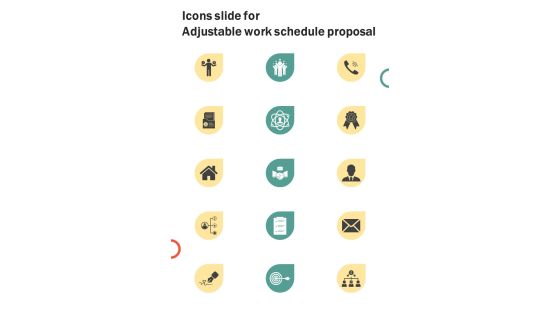 Icons Slide For Adjustable Work Schedule Proposal One Pager Sample Example Document Icons Slide For Adjustable Work Schedule Proposal One Pager Sample Example Document