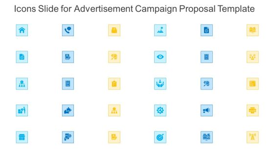Icons Slide For Advertisement Campaign Proposal Template Microsoft PDF Icons Slide For Advertisement Campaign Proposal Template Microsoft PDF