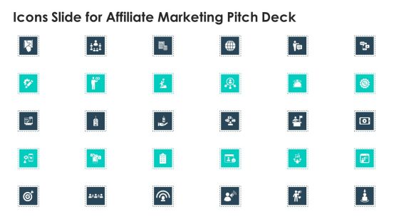 Icons Slide For Affiliate Marketing Pitch Deck Demonstration PDF Icons Slide For Affiliate Marketing Pitch Deck Demonstration PDF