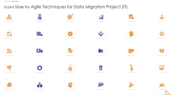 Icons Slide For Agile Techniques For Data Migration Project IT Infographics PDF Icons Slide For Agile Techniques For Data Migration Project IT Infographics PDF
