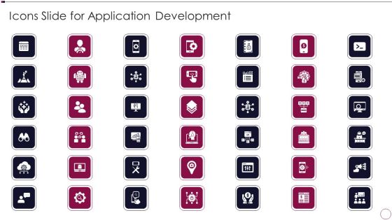 Icons Slide For Application Development Inspiration PDF Icons Slide For Application Development Inspiration PDF