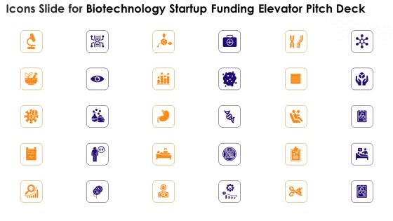 Icons Slide For Biotechnology Startup Funding Elevator Pitch Deck Topics PDF Icons Slide For Biotechnology Startup Funding Elevator Pitch Deck Topics PDF