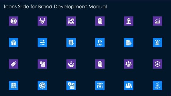Icons Slide For Brand Development Manual Sample PDF Icons Slide For Brand Development Manual Sample PDF
