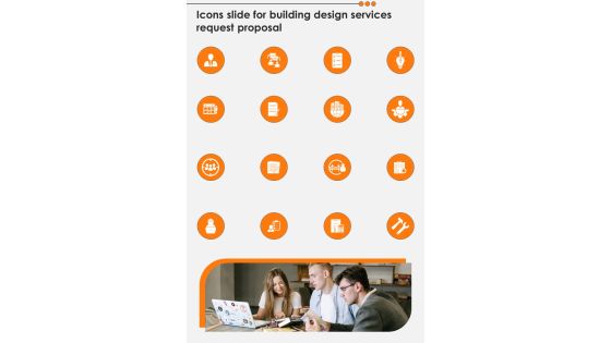 Icons Slide For Building Design Services Request Proposal One Pager Sample Example Document Icons Slide For Building Design Services Request Proposal One Pager Sample Example Document