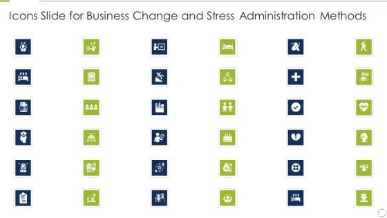 Icons Slide For Business Change And Stress Administration Methods Brochure PDF Icons Slide For Business Change And Stress Administration Methods Brochure PDF