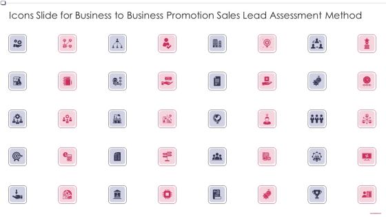 Icons Slide For Business To Business Promotion Sales Lead Assessment Method Structure PDF Icons Slide For Business To Business Promotion Sales Lead Assessment Method Structure PDF