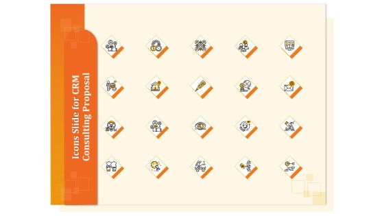 Icons Slide For CRM Consulting Proposal Ppt Portfolio