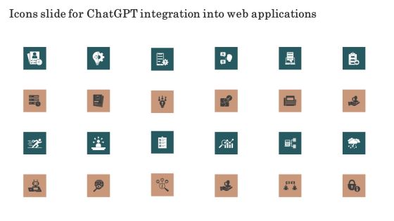 Icons Slide For Chatgpt Integration Into Web Applications Background PDF Icons Slide For Chatgpt Integration Into Web Applications Background PDF