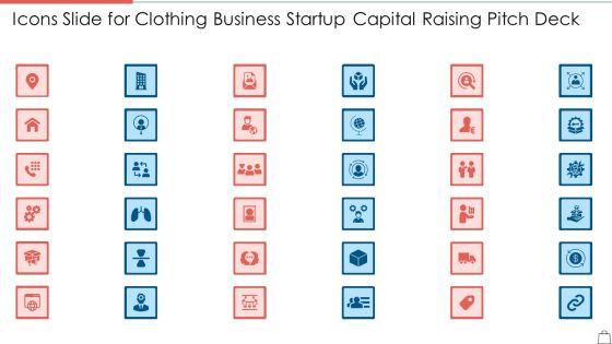 Icons Slide For Clothing Business Startup Capital Raising Pitch Deck Themes PDF Icons Slide For Clothing Business Startup Capital Raising Pitch Deck Themes PDF