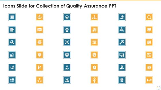 Icons Slide For Collection Of Quality Assurance PPT Themes PDF