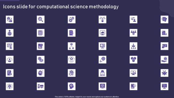 Icons Slide For Computational Science Methodology Download PDF