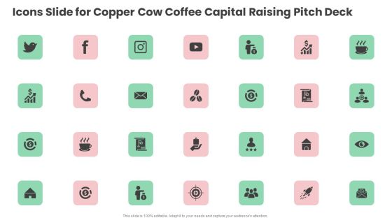 Icons Slide For Copper Cow Coffee Capital Raising Pitch Deck Slides PDF