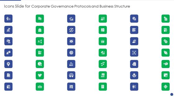 Icons Slide For Corporate Governance Protocols And Business Structure Microsoft PDF Icons Slide For Corporate Governance Protocols And Business Structure Microsoft PDF