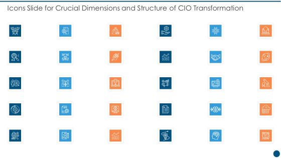Icons Slide For Crucial Dimensions And Structure Of CIO Transformation Ideas PDF