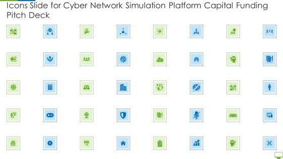 Icons Slide For Cyber Network Simulation Platform Capital Funding Pitch Deck Guidelines PDF Icons Slide For Cyber Network Simulation Platform Capital Funding Pitch Deck Guidelines PDF