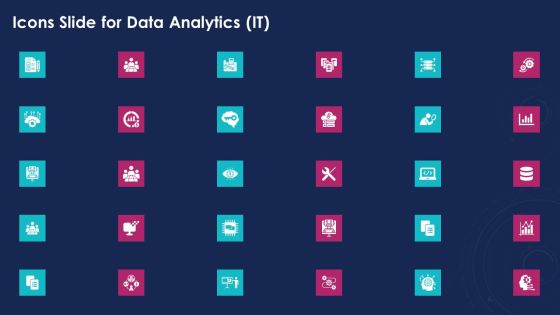 Icons Slide For Data Analytics IT Ppt Summary Grid PDF