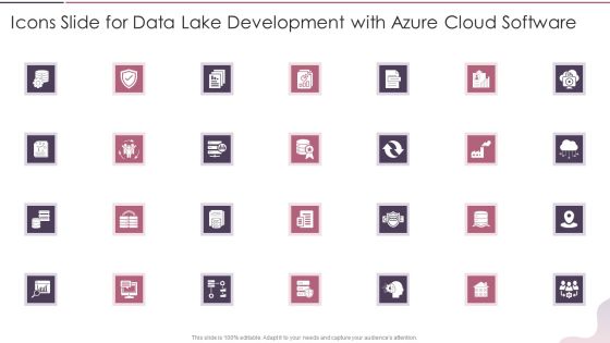 Icons Slide For Data Lake Development With Azure Cloud Software Structure PDF Icons Slide For Data Lake Development With Azure Cloud Software Structure PDF
