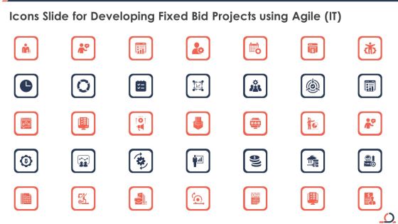 Icons Slide For Developing Fixed Bid Projects Using Agile IT Sample PDF Icons Slide For Developing Fixed Bid Projects Using Agile IT Sample PDF