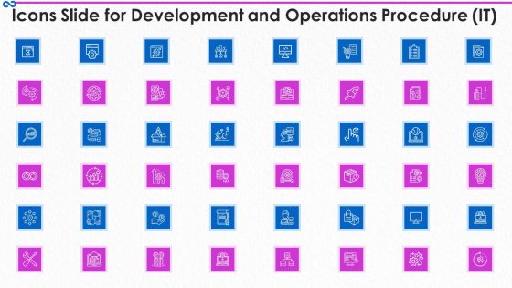 Icons Slide For Development And Operations Procedure IT Icons PDF Icons Slide For Development And Operations Procedure IT Icons PDF