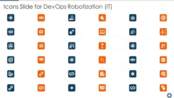 Icons Slide For Devops Robotization It Formats PDF