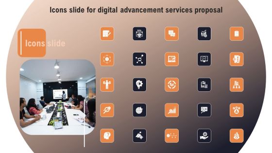 Icons Slide For Digital Advancement Services Proposal Demonstration PDF Icons Slide For Digital Advancement Services Proposal Demonstration PDF