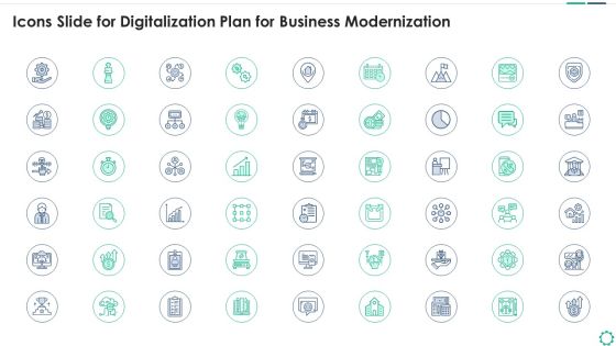 Icons Slide For Digitalization Plan For Business Modernization Clipart PDF Icons Slide For Digitalization Plan For Business Modernization Clipart PDF