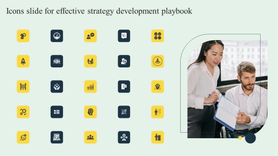 Icons Slide For Effective Strategy Development Playbook Sample PDF Icons Slide For Effective Strategy Development Playbook Sample PDF