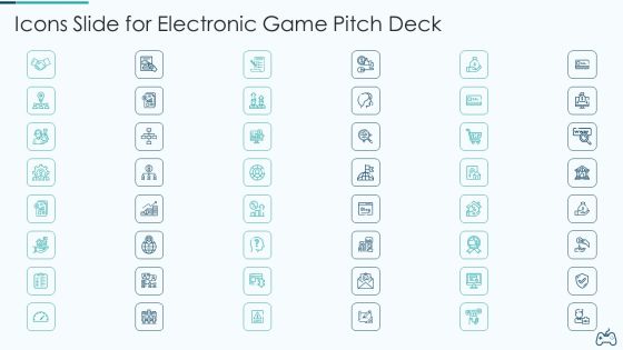 Icons Slide For Electronic Game Pitch Deck Microsoft PDF Icons Slide For Electronic Game Pitch Deck Microsoft PDF