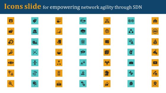 Icons Slide For Empowering Network Agility Through SDN Icons PDF