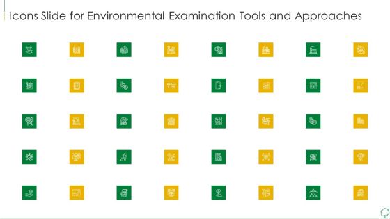 Icons Slide For Environmental Examination Tools And Approaches Slides PDF Icons Slide For Environmental Examination Tools And Approaches Slides PDF