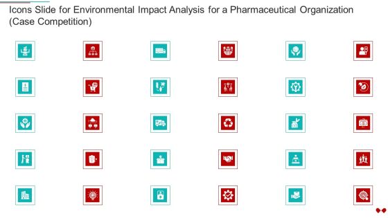 Icons Slide For Environmental Impact Analysis For A Pharmaceutical Organization Case Competition Portrait PDF Icons Slide For Environmental Impact Analysis For A Pharmaceutical Organization Case Competition Portrait PDF