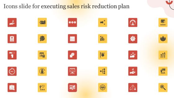 Icons Slide For Executing Sales Risk Reduction Plan Rules PDF