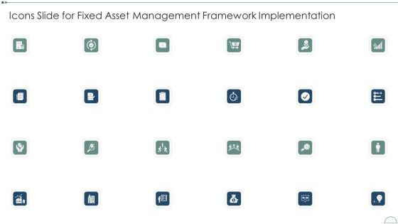 Icons Slide For Fixed Asset Management Framework Implementation Themes PDF Icons Slide For Fixed Asset Management Framework Implementation Themes PDF