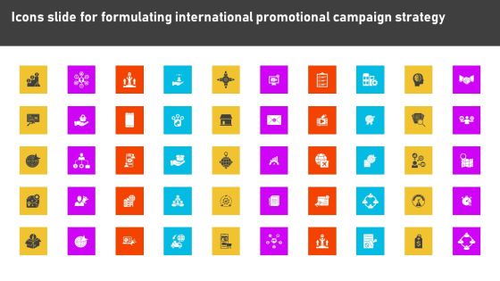 Icons Slide For Formulating International Promotional Campaign Strategy Formats PDF Icons Slide For Formulating International Promotional Campaign Strategy Formats PDF
