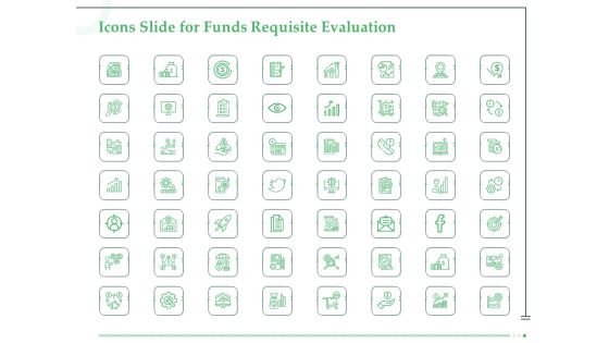 Icons Slide For Funds Requisite Evaluation Mockup PDF Icons Slide For Funds Requisite Evaluation Mockup PDF