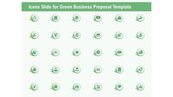 Icons Slide For Green Business Proposal Template Ppt Show Good PDF Icons Slide For Green Business Proposal Template Ppt Show Good PDF