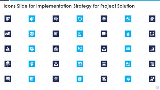 Icons Slide For Implementation Strategy For Project Solution Pictures PDF Icons Slide For Implementation Strategy For Project Solution Pictures PDF