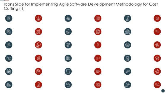 Icons Slide For Implementing Agile Software Development Methodology For Cost Cutting IT Structure PDF