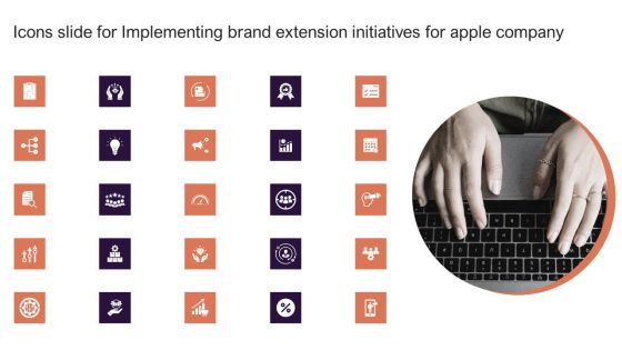 Icons Slide For Implementing Brand Extension Initiatives For Apple Company Rules PDF Icons Slide For Implementing Brand Extension Initiatives For Apple Company Rules PDF