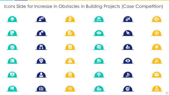 Icons Slide For Increase In Obstacles In Building Projects Case Competition Mockup PDF Icons Slide For Increase In Obstacles In Building Projects Case Competition Mockup PDF