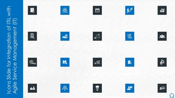 Icons Slide For Integration Of ITIL With Agile Service Management IT Summary PDF Icons Slide For Integration Of ITIL With Agile Service Management IT Summary PDF