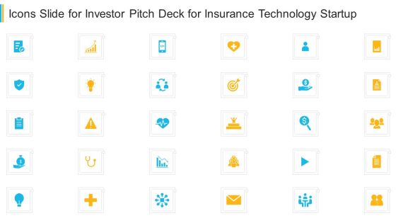 Icons Slide For Investor Pitch Deck For Insurance Technology Startup Template PDF Icons Slide For Investor Pitch Deck For Insurance Technology Startup Template PDF
