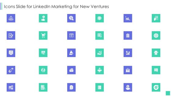 Icons Slide For Linkedin Marketing For New Ventures Background PDF Icons Slide For Linkedin Marketing For New Ventures Background PDF